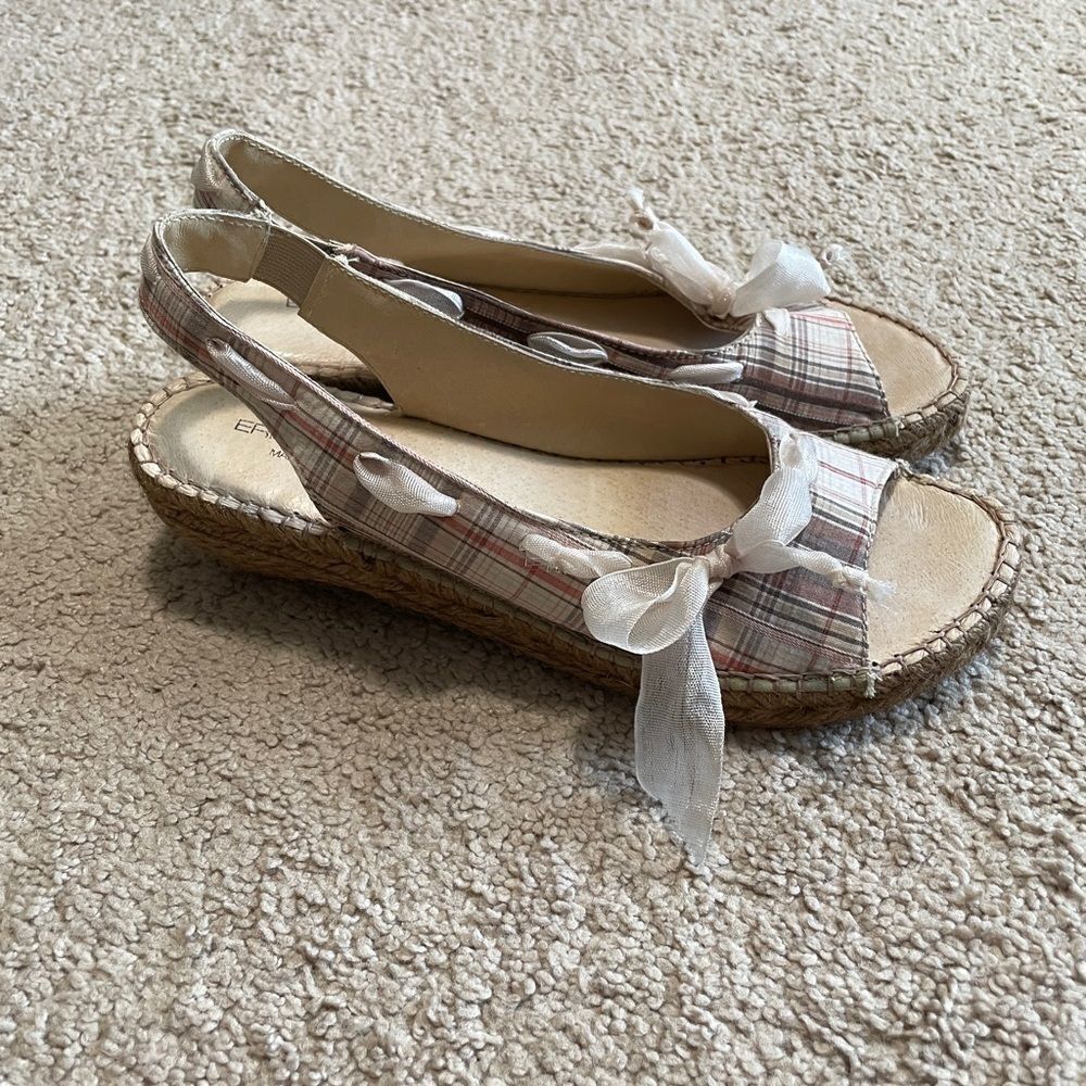 Eric Michael Silk Slingback Espadrilles Sz. 38/7.5